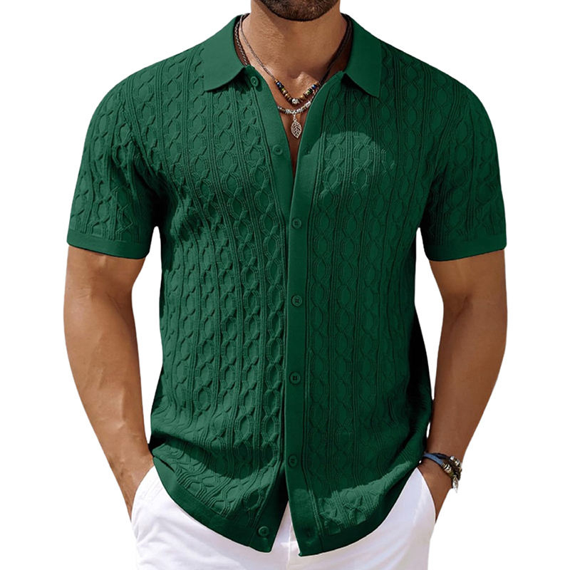 Personalized Men’s Classic White Textured Polo Shirt