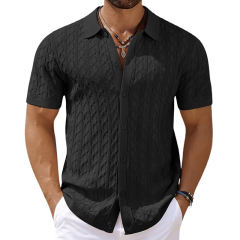 Personalized Men’s Classic White Textured Polo Shirt