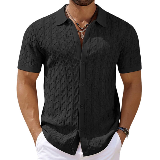 Personalized Men’s Classic White Textured Polo Shirt