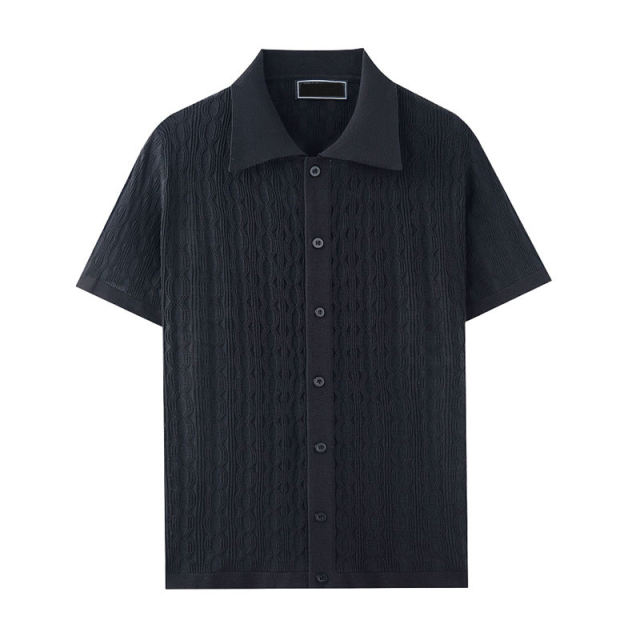 Personalized Men’s Classic White Textured Polo Shirt
