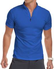 OEM ODM Men’s White Zip Neck Polo Shirt