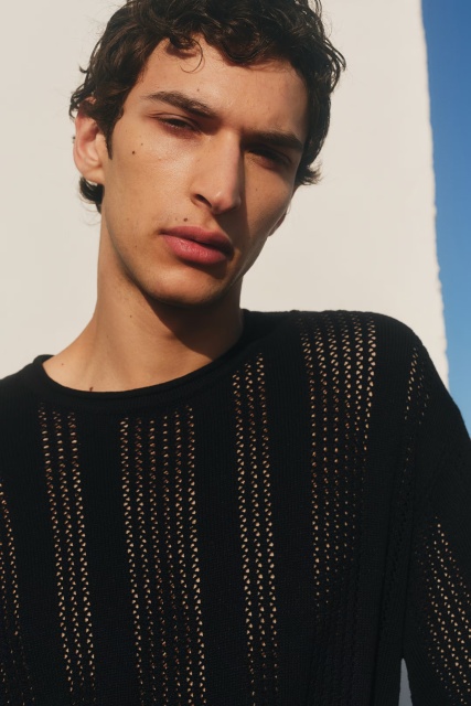 Personalized Men’s Textured Knit Crewneck Sweater – Off-White