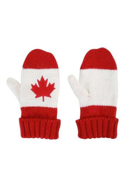Personalized Canada Flag Mittens with Maple Leaf Design
