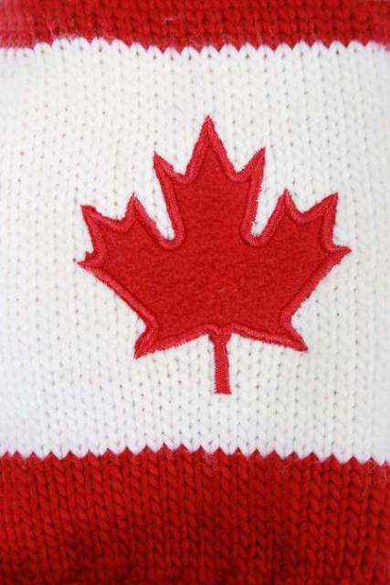 Personalized Canada Flag Mittens with Maple Leaf Design