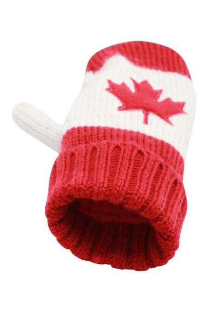 Personalized Canada Flag Mittens with Maple Leaf Design