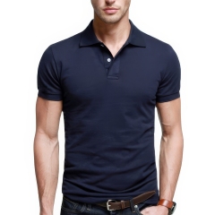 OEM ODM Men’s Classic Navy Blue Polo Shirt