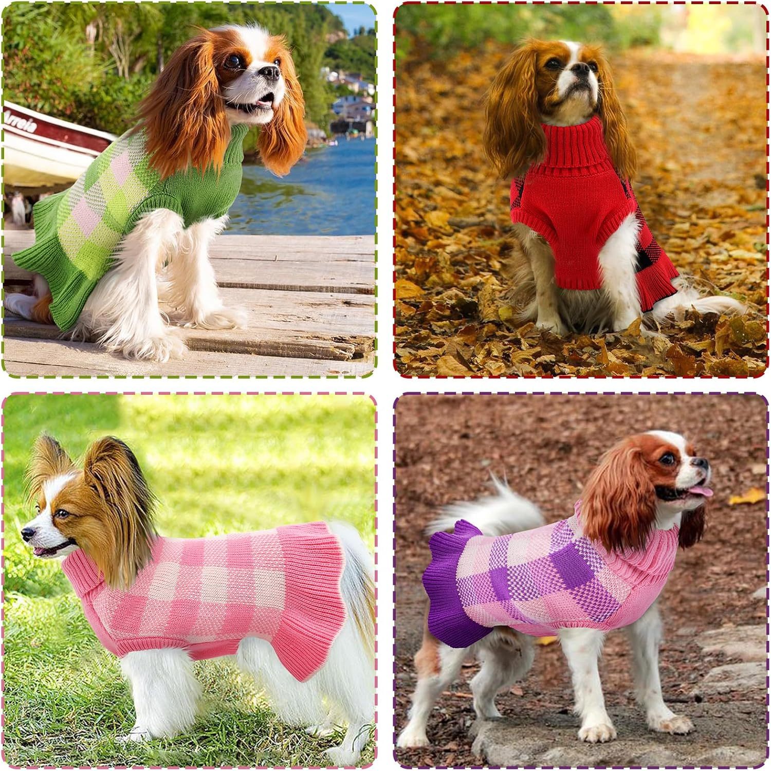 Wholesale Cozy Pink Plaid Dog Sweater – Stylish & Comfortable for Your Pet