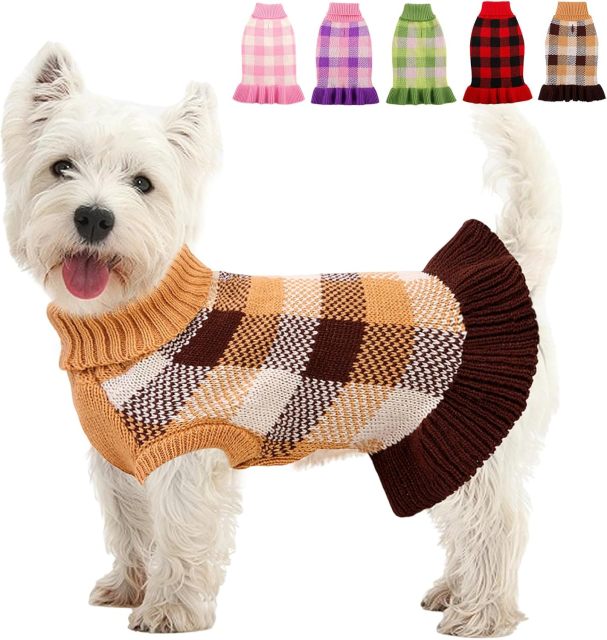 Wholesale Cozy Pink Plaid Dog Sweater – Stylish & Comfortable for Your Pet