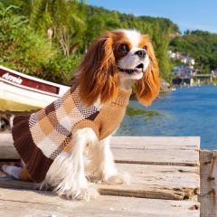 Wholesale Cozy Pink Plaid Dog Sweater – Stylish & Comfortable for Your Pet