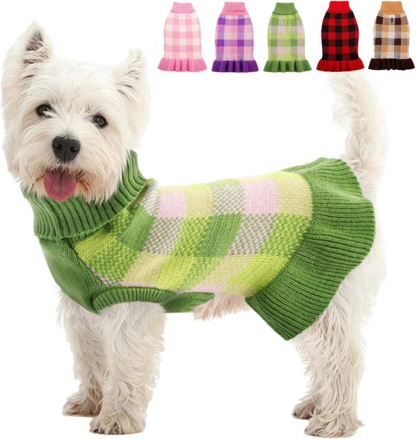 Wholesale Cozy Pink Plaid Dog Sweater – Stylish & Comfortable for Your Pet