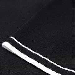 Customized Double-Breasted Polo Dress with Contrast Trim