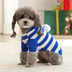 OEM ODM Candy Cane Striped Dog Sweater – Cozy Red & White Knit Hoodie