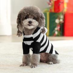 OEM ODM Candy Cane Striped Dog Sweater – Cozy Red & White Knit Hoodie