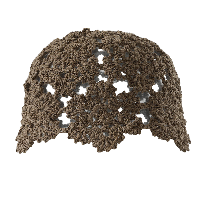 Made-to-order Women’s Crochet Lace Cap – Elegant and Breathable Handmade Hat in Multiple Colors