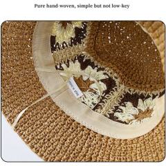 OEM ODM Women’s Crochet Floral Granny Square Bucket Hat – Boho-Chic Summer Hat