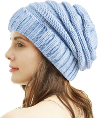 Personalized Speckled Slouchy Beanie – Warm Knit Winter Hat with Colorful Flecks