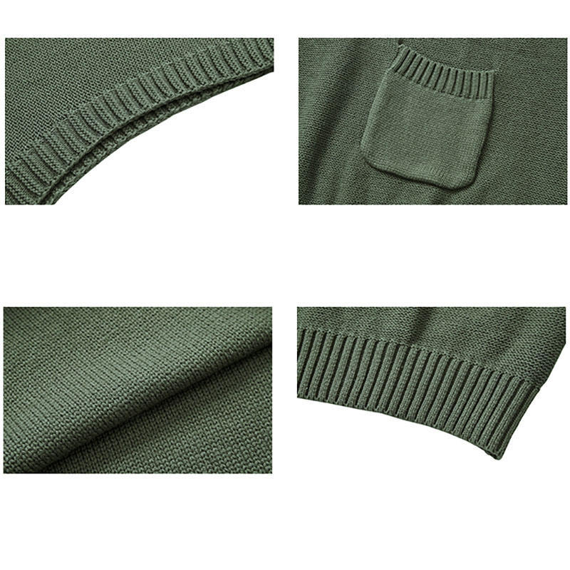 Factory Direct Men's Casual Knit V-Neck Vest with Pockets