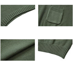 Factory Direct Men's Casual Knit V-Neck Vest with Pockets