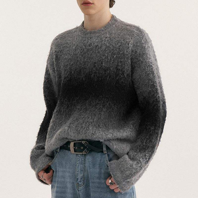 OEM ODM Men’s Gradient Fuzzy Sweater