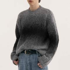 OEM ODM Men’s Gradient Fuzzy Sweater