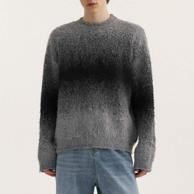 OEM ODM Men’s Gradient Fuzzy Sweater