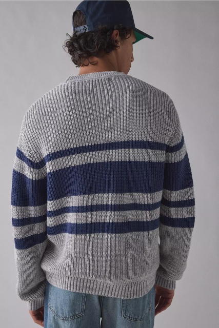 Factory Direct Men's Stripe Knit Sweater