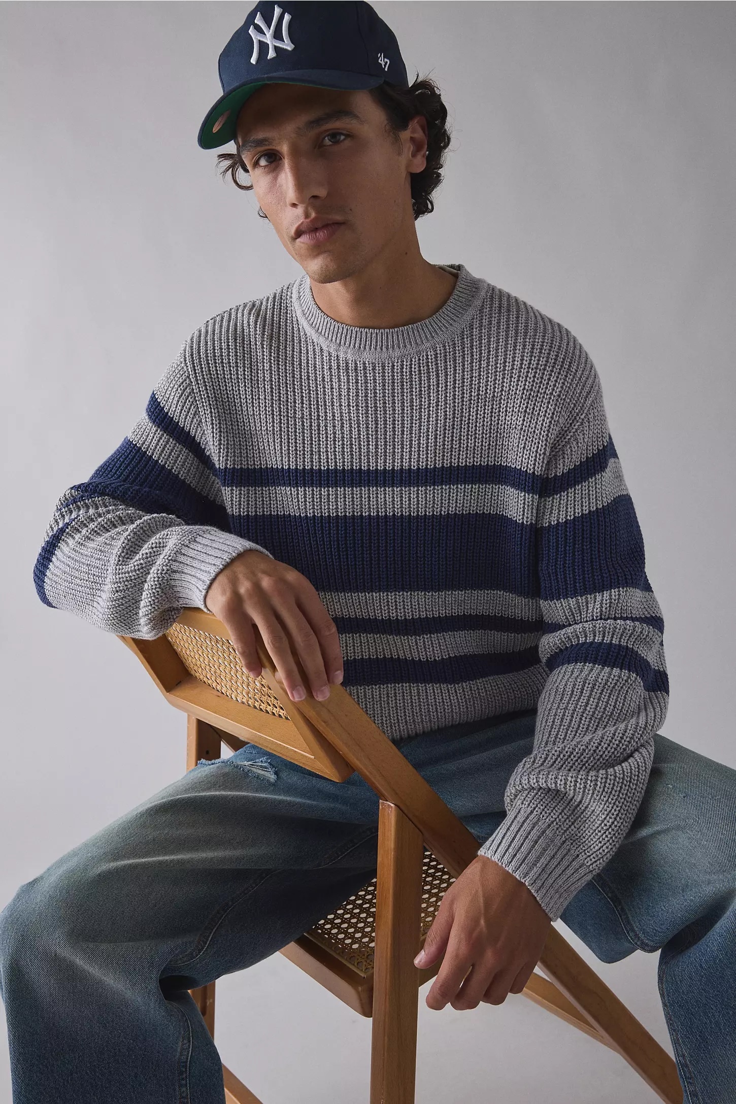 Factory Direct Men's Stripe Knit Sweater