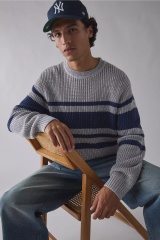 Factory Direct Men's Stripe Knit Sweater