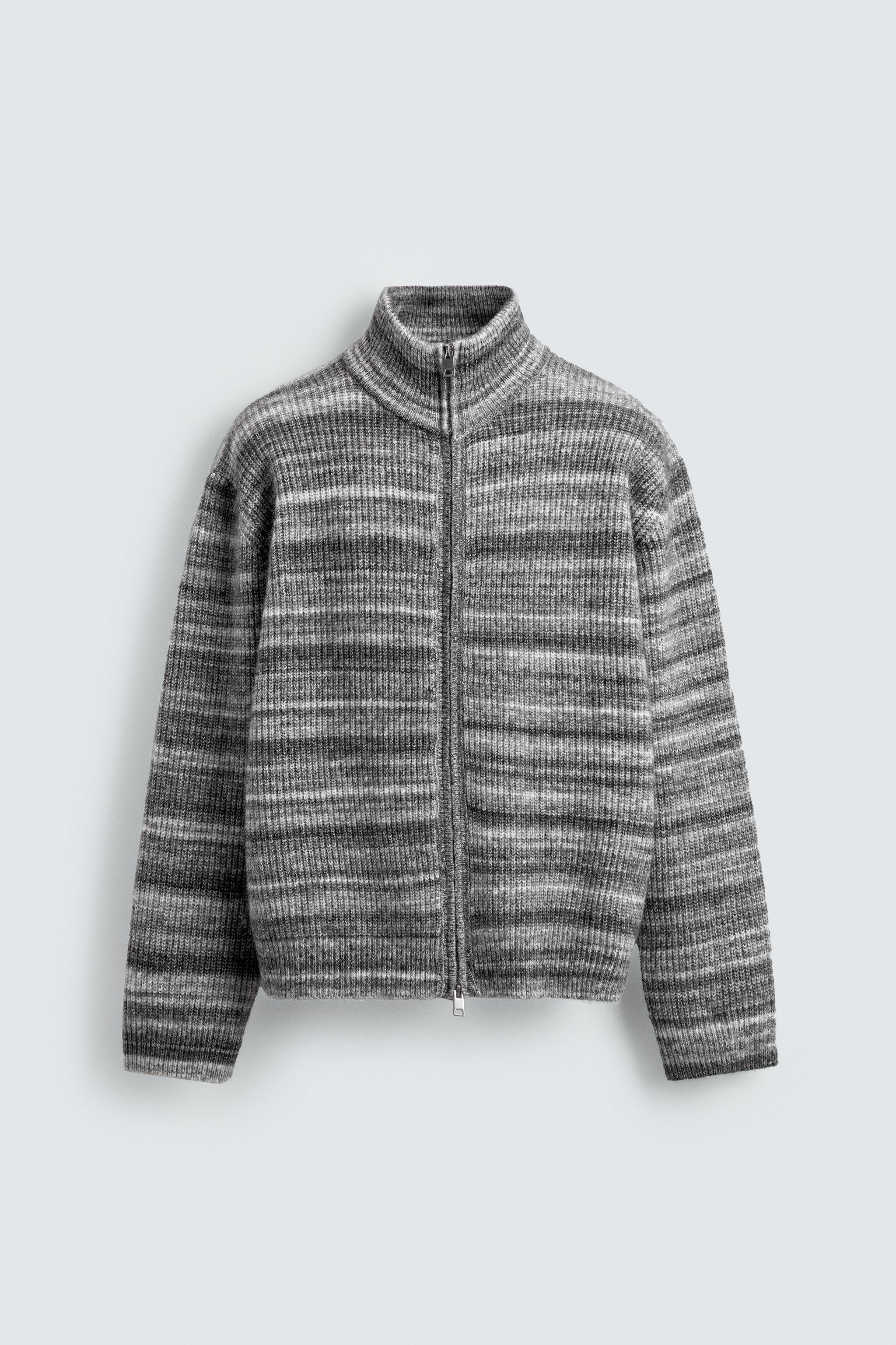 OEM ODM Men's Zip-Up Knit Sweater Jacket