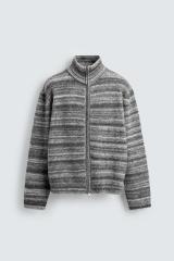 OEM ODM Men's Zip-Up Knit Sweater Jacket