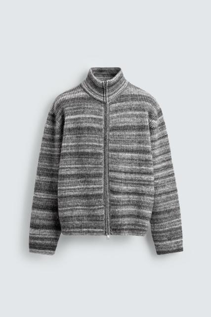 OEM ODM Men's Zip-Up Knit Sweater Jacket