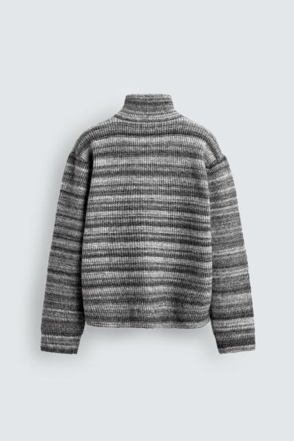 OEM ODM Men's Zip-Up Knit Sweater Jacket