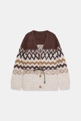 Factory Direct Women's Cozy Patterned Knit Cardigan and Skirt Set