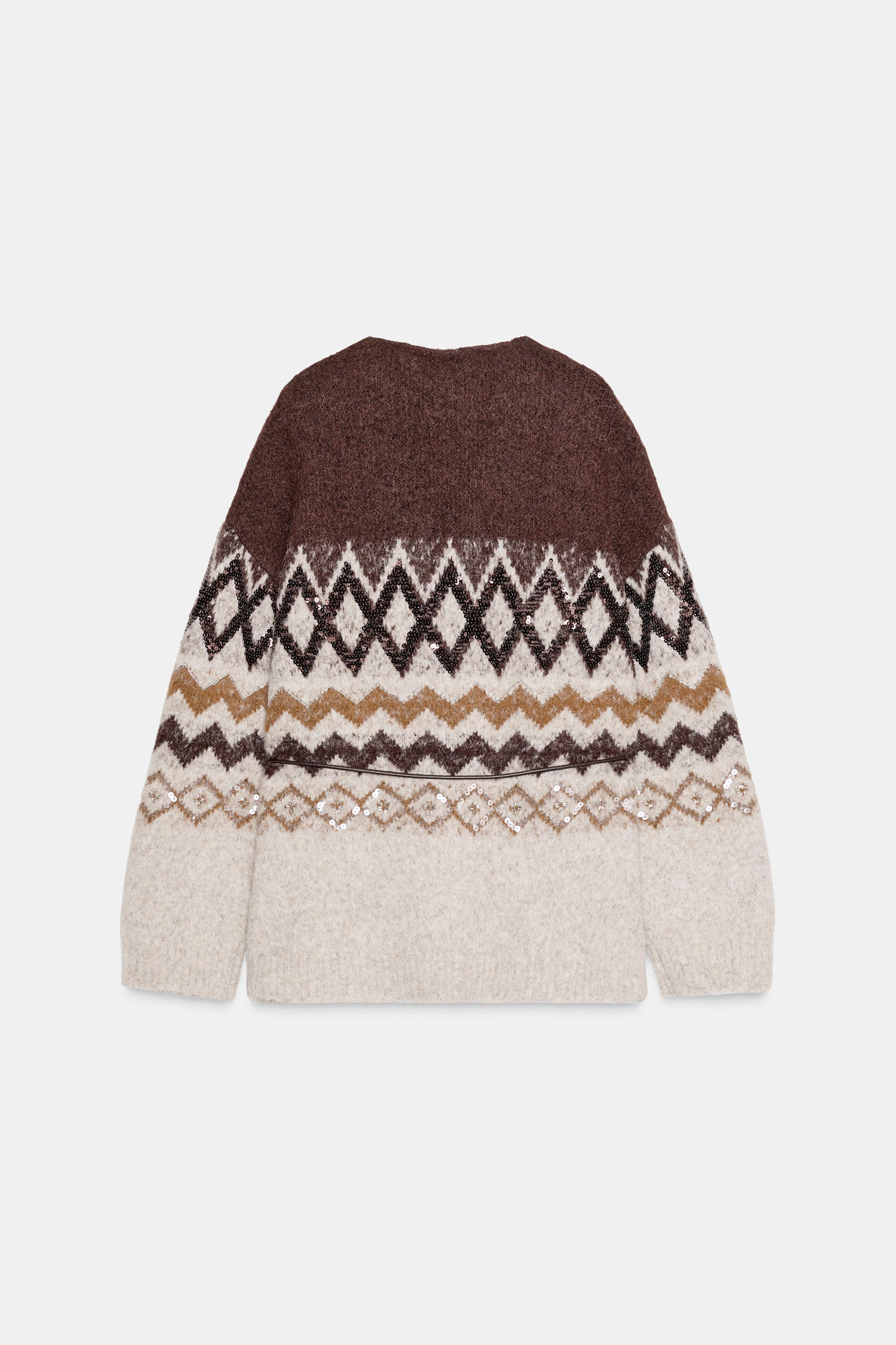 Factory Direct Women's Cozy Patterned Knit Cardigan and Skirt Set