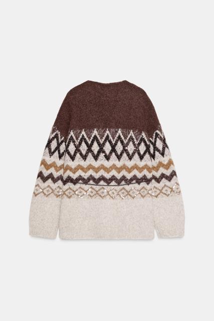 Factory Direct Women's Cozy Patterned Knit Cardigan and Skirt Set