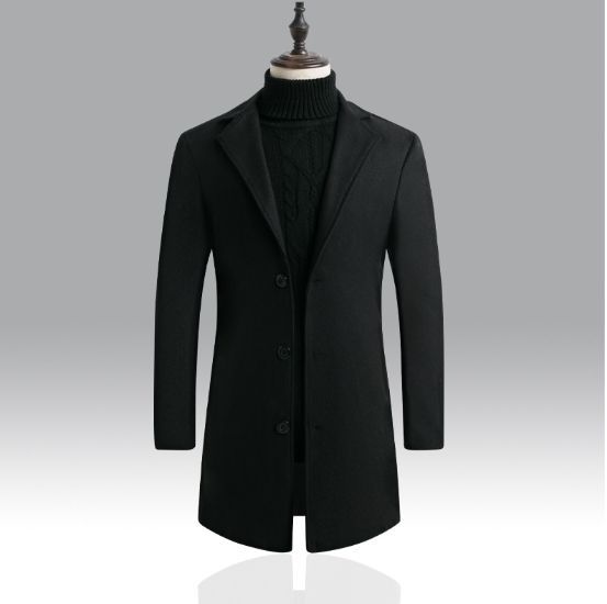 OEM ODM Men’s Classic Camel Wool Blend Long Coat