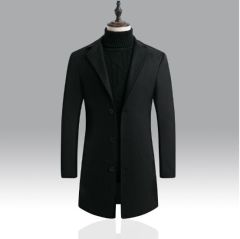 OEM ODM Men’s Classic Camel Wool Blend Long Coat