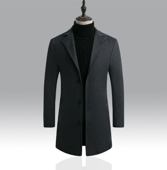 OEM ODM Men’s Classic Camel Wool Blend Long Coat