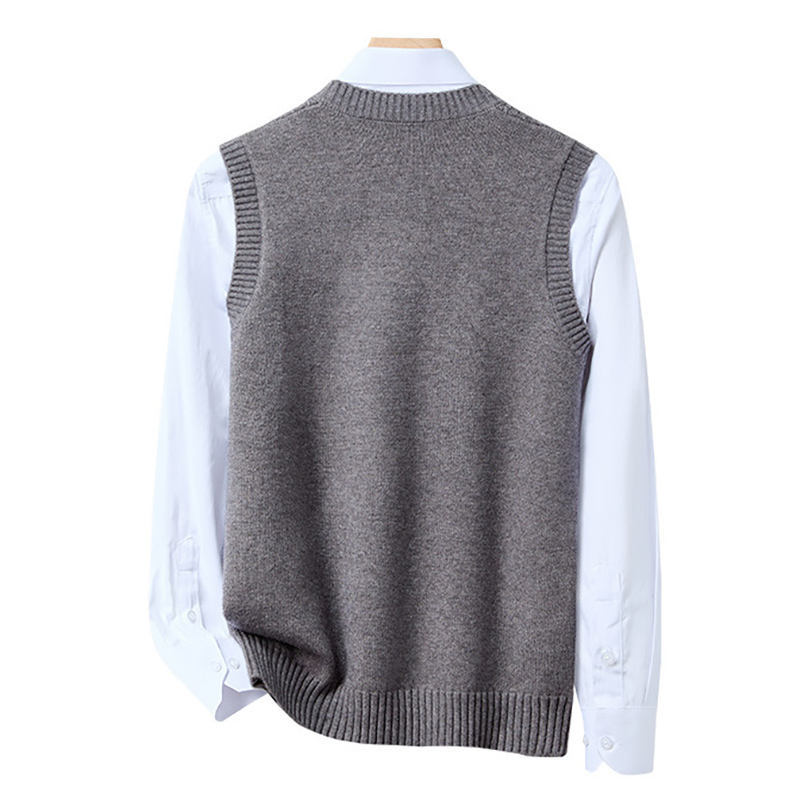 Wholesale Classic Cable Knit V-Neck Sweater Vest