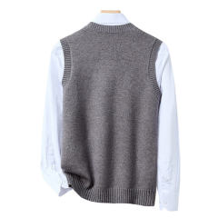 Wholesale Classic Cable Knit V-Neck Sweater Vest