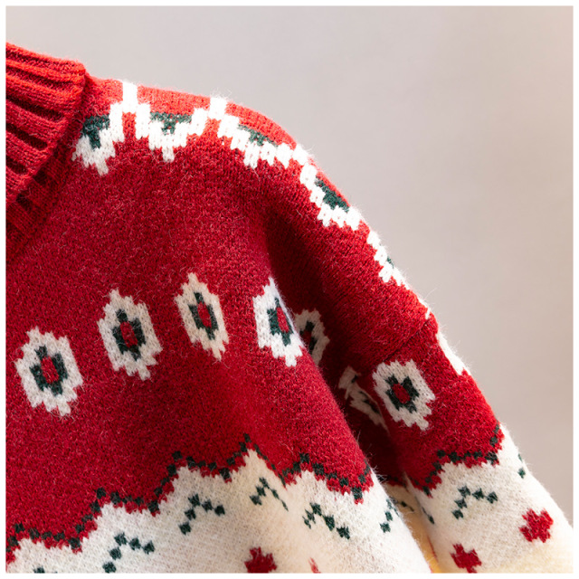 Personalized Christmas Knitted Turtleneck Sweater