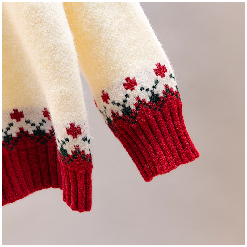 Personalized Christmas Knitted Turtleneck Sweater