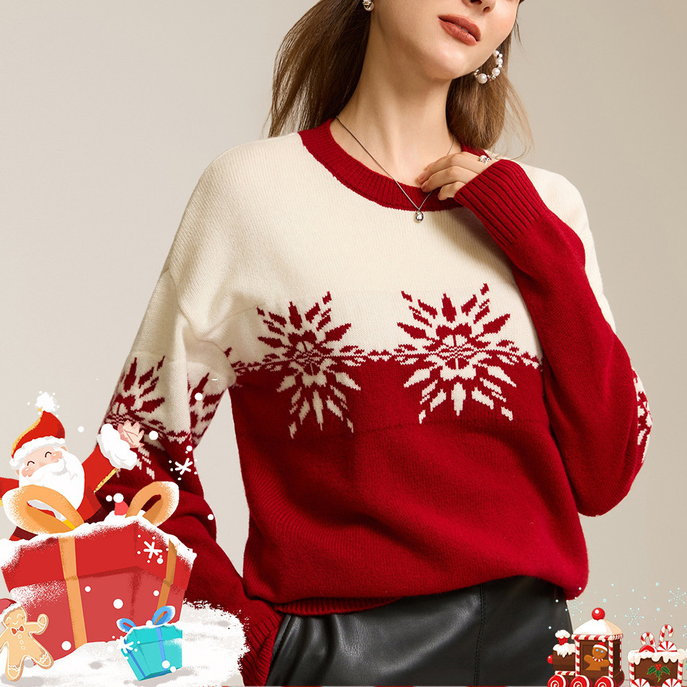OEM ODM  Snowflake Pattern Christmas Sweater