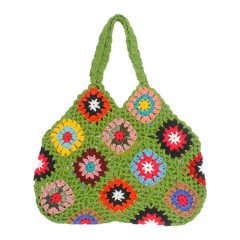 Customized Crochet Granny Square Tote Bag