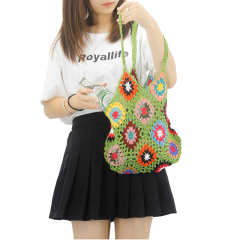 Customized Crochet Granny Square Tote Bag