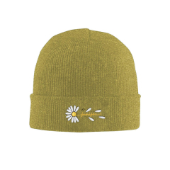Made-to-order Juniper Black Daisy Embroidered Beanie