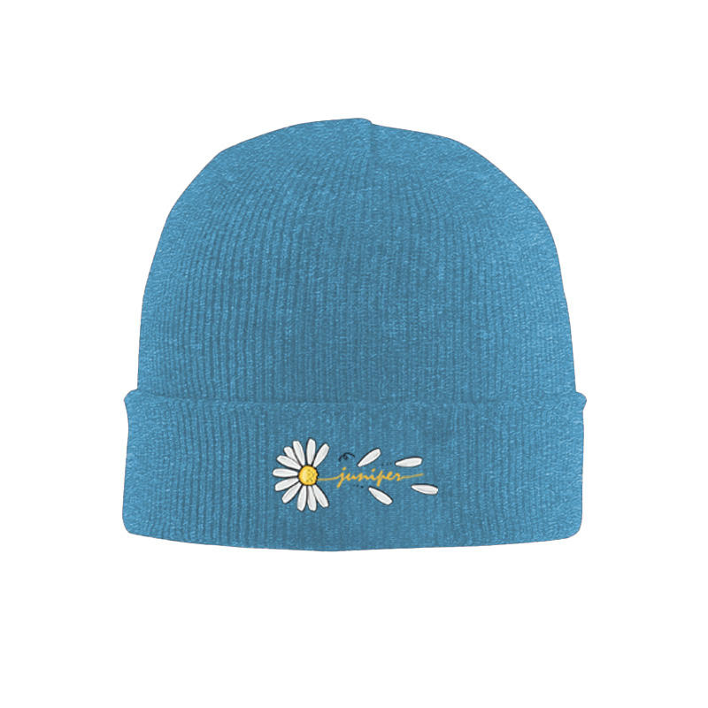 Made-to-order Juniper Black Daisy Embroidered Beanie