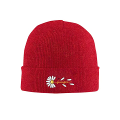 Made-to-order Juniper Black Daisy Embroidered Beanie
