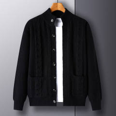 Factory Direct Cable Knit Cardigan with Button Front and Pockets – Cozy Fall & Winter Sweater