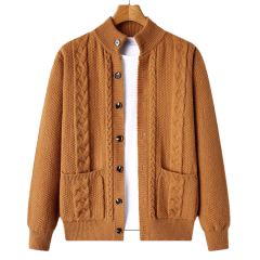 Factory Direct Cable Knit Cardigan with Button Front and Pockets – Cozy Fall & Winter Sweater